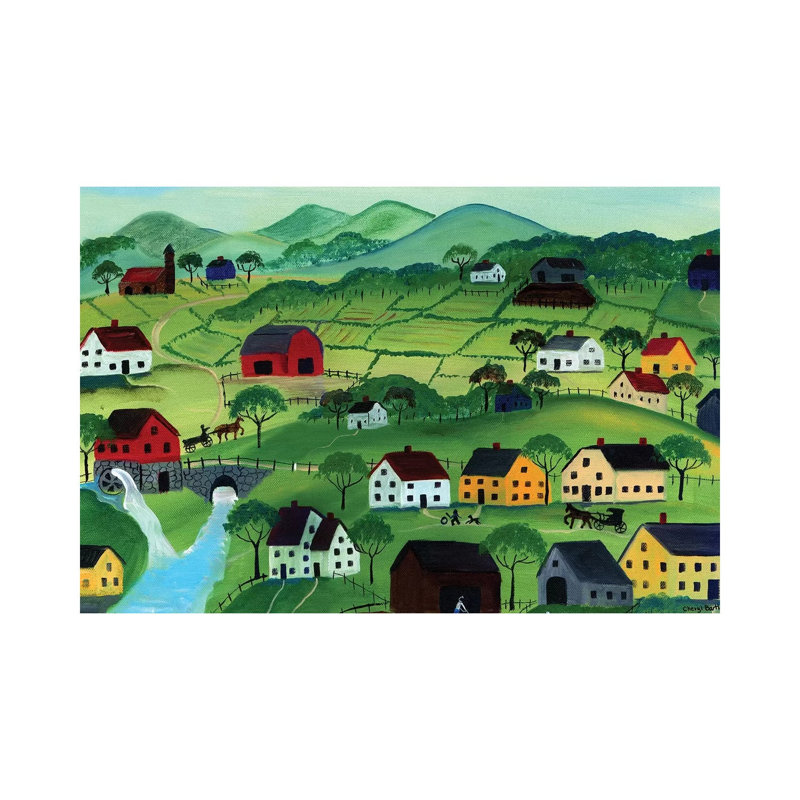 Countryside by Cheryl Bartley - Painting on Canvas, Wrapped Canvas, 30.48cm H x 45.72cm W x 1.91cm D