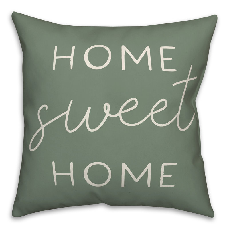 Outdoor Reversible Throw Pillow, Green