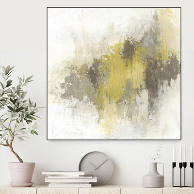 «Safran Abstract I», toile encadrée par Giant Art