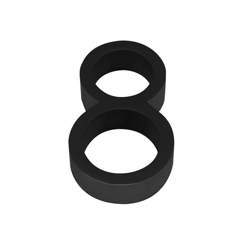 5" Floating Mount House Number, Satin Stainless Steel, 8