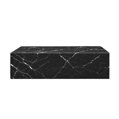 Genuine Marble Block Coffee Table - Nero Black Marble by BETACH
