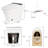 Heated Seat Smart Toilet, One Piece Toilet With Auto Flush, , Foot Sensor Blue Night , Knob Operated, Power Outage Flushing, Soft Close Cover, White Bathroom Series Seat, Automatic No Bidet,
