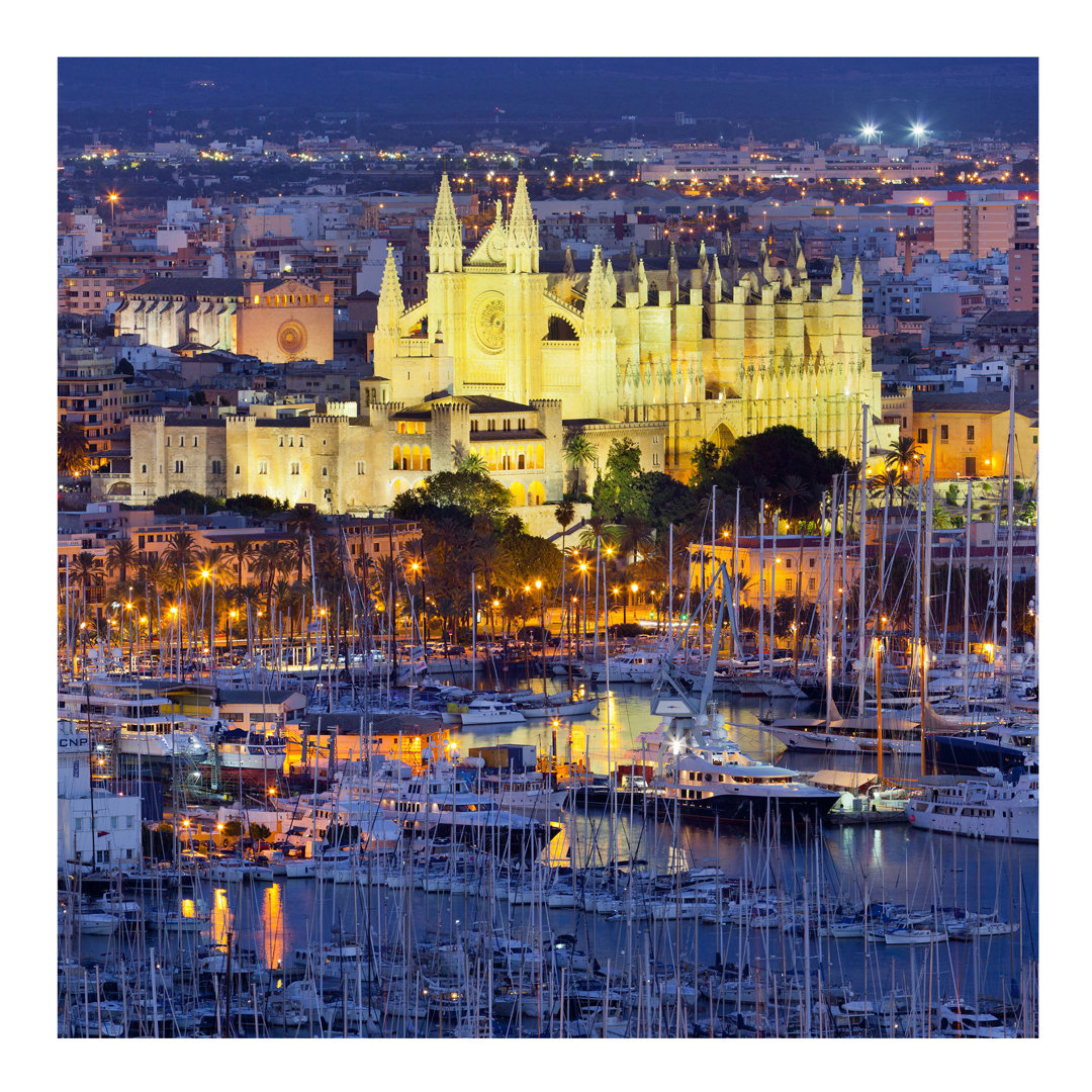 City Skyline & Harbour, Palma de Mallorca Semi-Gloss Wallpaper Roll
