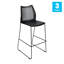 Tabouret de bar empilable avec dossier ventilé et repose-pieds intégré-112818892-112818894-112818895