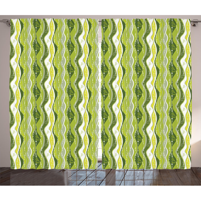 Yosef Semi Sheer Curtain Pair, 54" W x 96" L