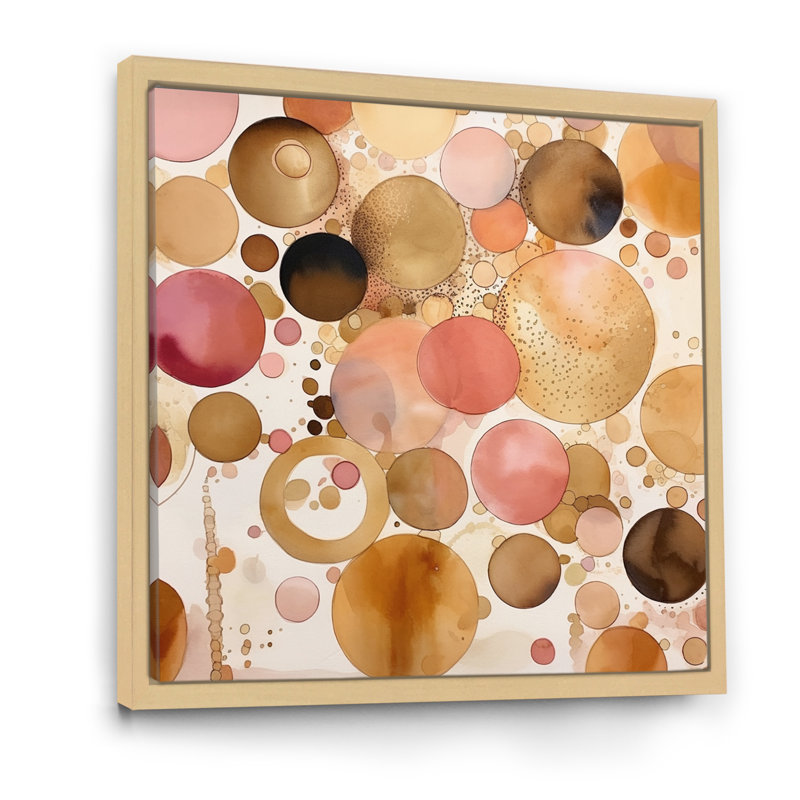Impression sur toile géométrique moderne, «Afprès Dreams Boho Chic», Cadre naturel flottant, H 24 po x l 24 po x P 1 po