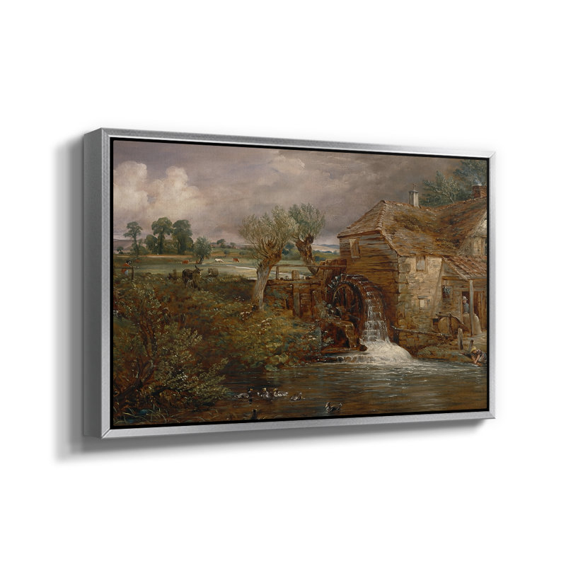 Un moulin près de Colchester, v. 1833 - John Constable, toile tendue avec châssis, 16 x 24, Doré