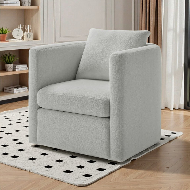 Chaise pivotante Dream pour une détente sans effort - Fauteuil demi-tonneau en tissu performant, coussins réversibles et confort en forme de nuage