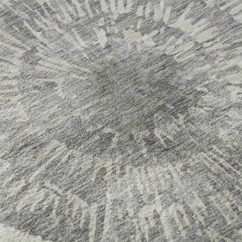 Premium Machine Washable Mayfield AMF2351 Abstract Rug, 8' x 10', Linen