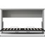 Lit armoire simple, gris, stable et pliable, optimisant l'espace
