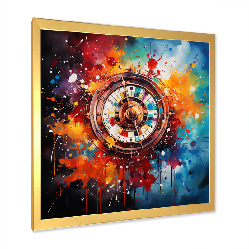 «Casino Royale Roulette V» - impression, H 30 po x l 30 po x P 1 po, Encadrement doré