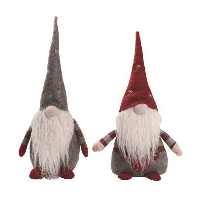  Ensemble de 2 décorations de Noël en peluche Santa Gnome