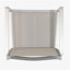 Tabourets 29,50 "avec structure en aluminium antirouille argenté, filet gris, ensemble de 2