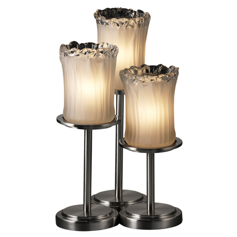 Ensemble de 3 lampes de table, Oui, Amber , Bronze foncé