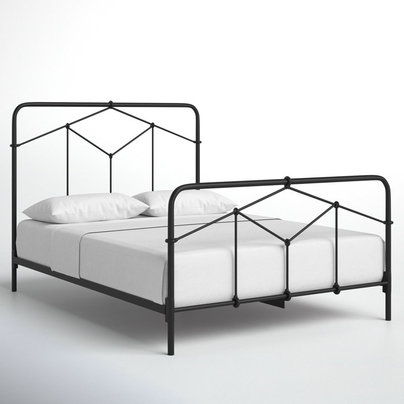 Armaud Metal Open-Frame Bed, Twin, Vintage Black