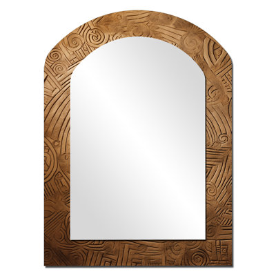 Miroir mural Gold Maze - Beige