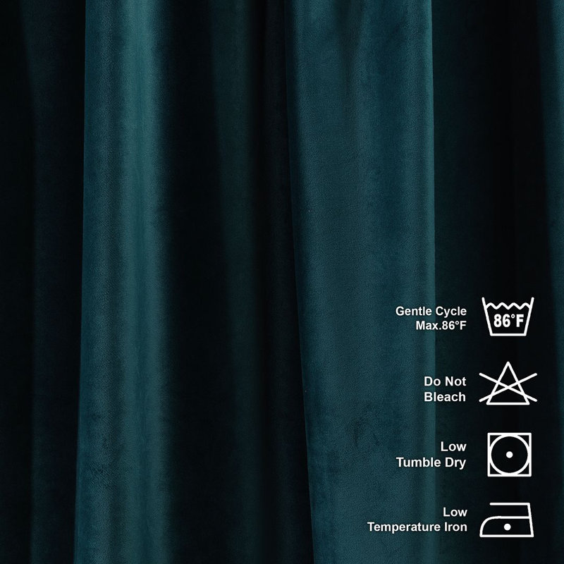 Room Darkening Single Curtain Panel, Dark Blue, 130 W x 500 D cm