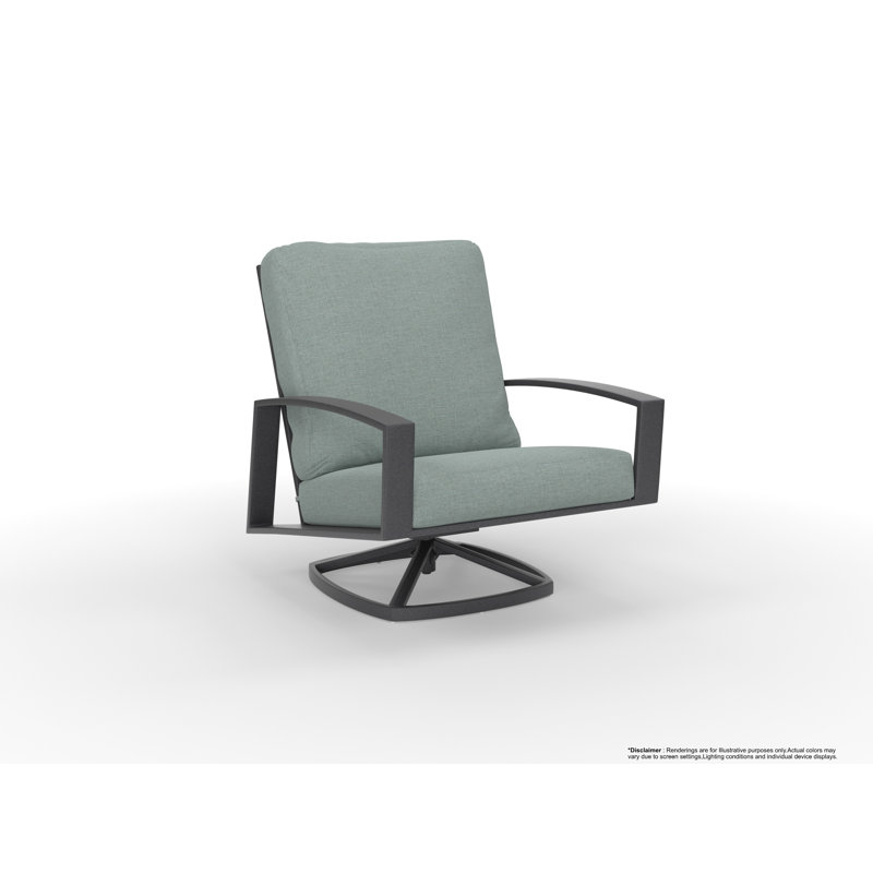 Arc Outdoor Lounge Chair, Cast Lagoon, Graphite
