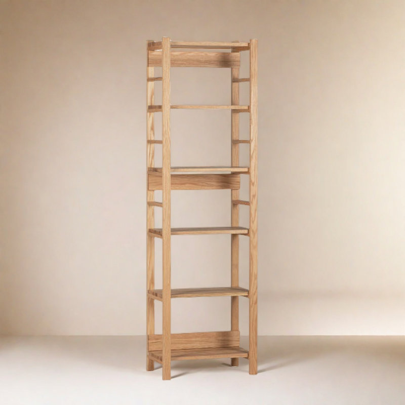 Bibliothèque rétro et simple, (5 tablettes) H 80,7 po x l 23,6 po x P 14,5 po