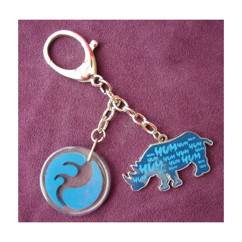Porte-clés amulette Rhino