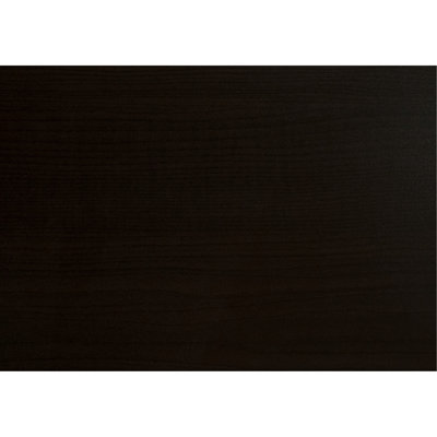 Table de chevet spacieuse avec rangement - Détails en métal doré et stratifié brun pour chambre à coucher