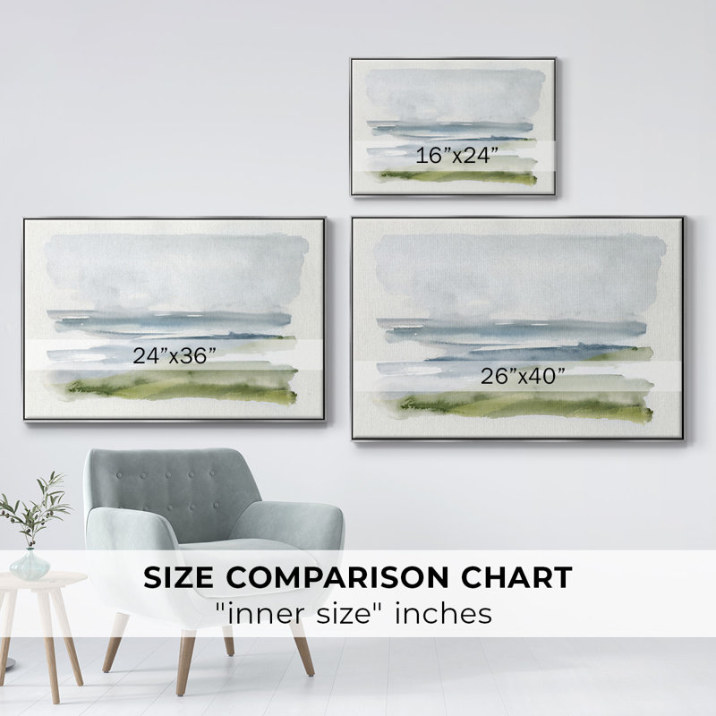 «Coastline Splash I», reproduction sur toile, Argent, H 25 po x l 37 po x P 2 po