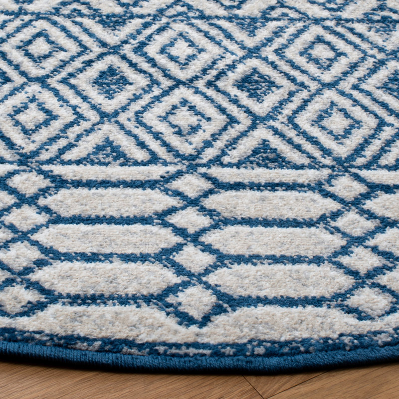 Belmont Performance Geometric Rug, Round 6'7"