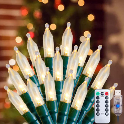 LED Christmas Lights - Mini String Lights With Remote, USB Operated Waterproof Christmas Tree Lights For Indoor Outdoor Garland Wreath Home Garden Holiday Party Decor