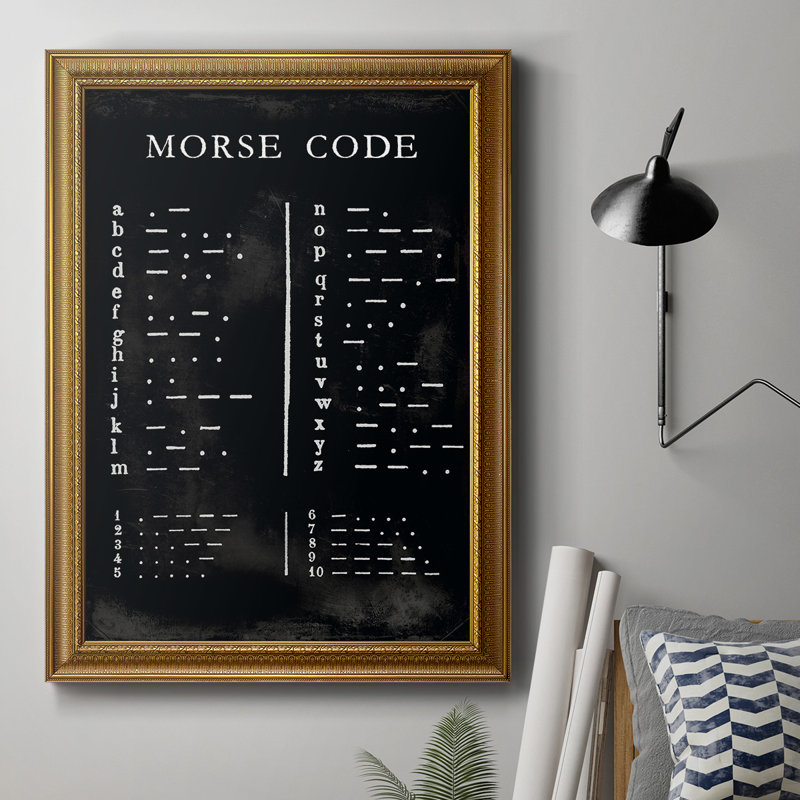 " Morse Code Chart ", 20" H x 16" W x 2.5" D