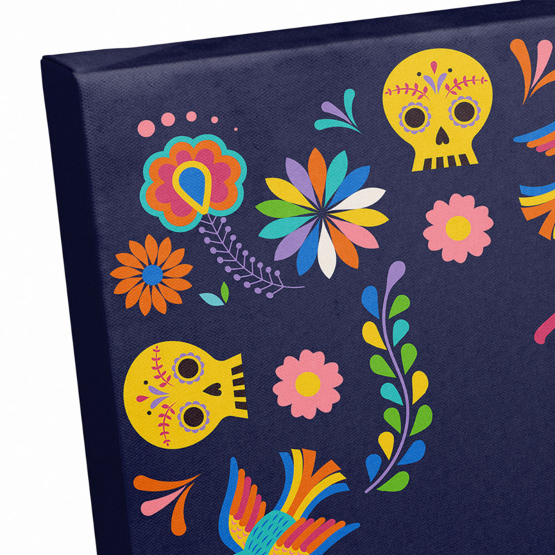 " Dia De Los Muertos Skull Border "