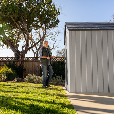 Lifetime 8 Ft. x 20 Ft. High-Density Polyethylene (Plastic) Outdoor Storage Shed with Steel-Reinforced Construction 