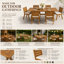 Ensemble de salle à manger d'extérieur en bois d'acacia avec coussins 7 pièces Solviera