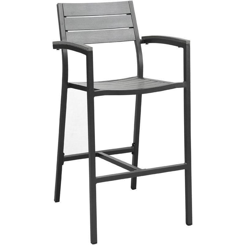 Tabouret de bar 28,5 po Maine, Noir/gris
