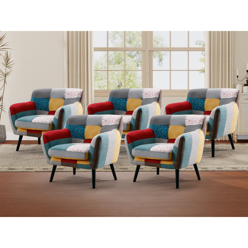Orleans 33.1'' Wide Soft Upholstered Accent Chair With Wooden Legs