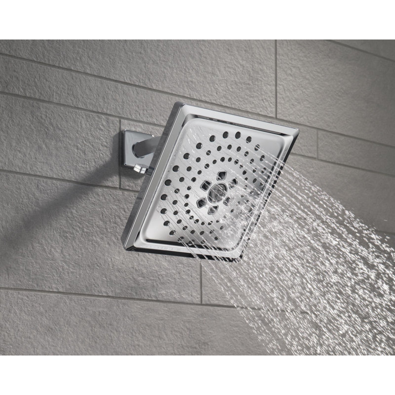 Rain Adjustable Shower Head with H2Okinetic Technology, Lumicoat Chrome
