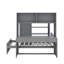 Lit mezzanine double avec tablettes, bureau et garde-robe-1119912139