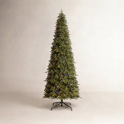 Aldred Radiant Evergreen Fir Prelit Green Slim Fir Christmas Tree With Lights