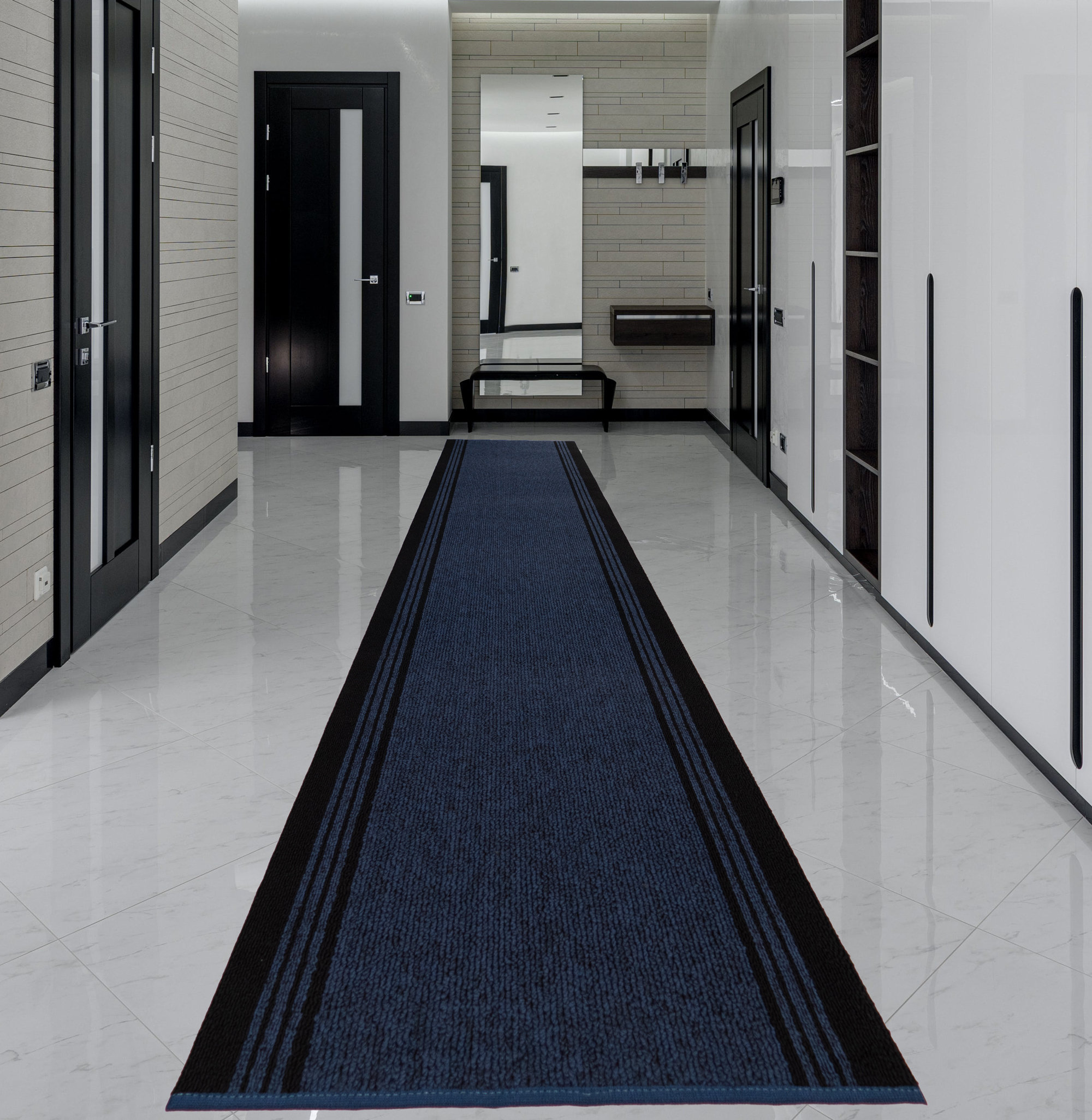 KUAW - Tapis De Couloir Lavable 50x250 Cm, Personnalisable En Longueur, Antidérapant - Pour Salon, Chambre, Cuisine, Passage
