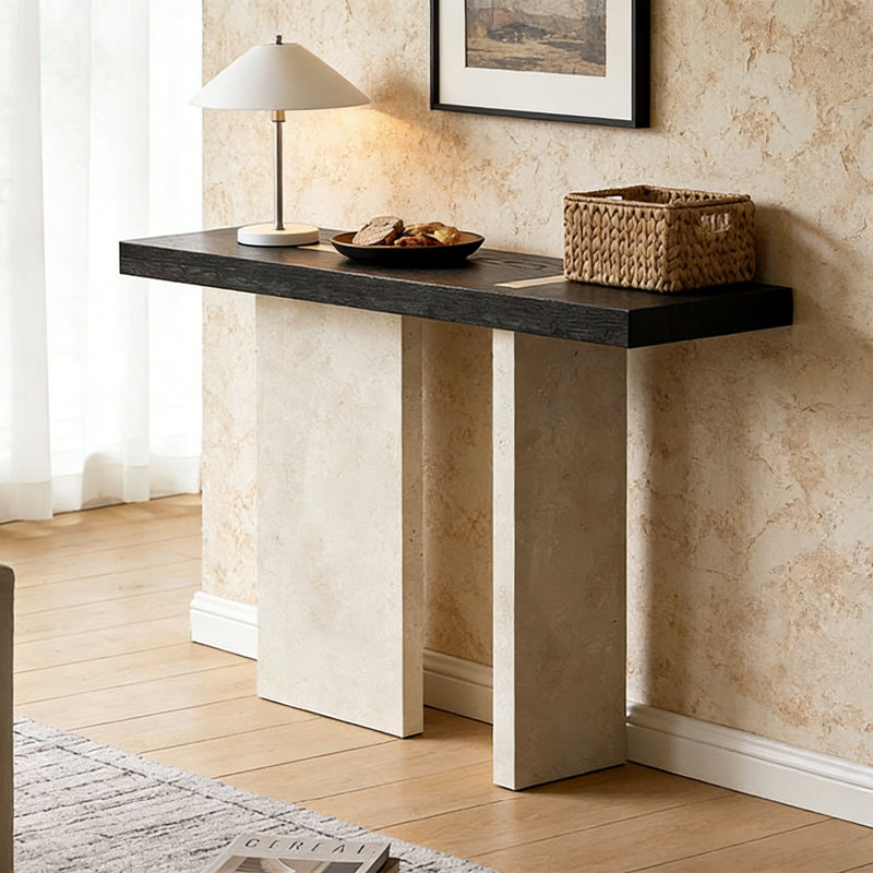 Console 62 po Rolston, H 33,46 po x l 62,99 po x P 15,75 po, Noir