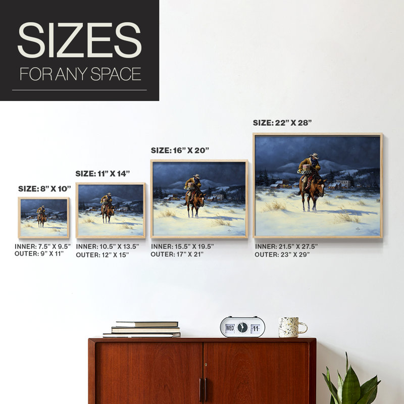 Bringing Christmas Home -Framed Print - Restickable, H 8 po x l 10 po, Naturel