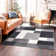 Akieba Geometric Tufted Gray/Black/Ivory Non-Slip Rubberback Area Rug