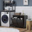 Dual Tilt out Laundry Hamper Cabinet, Bathroom Storage Cabinet with 2-Compartment Hamper, Modern