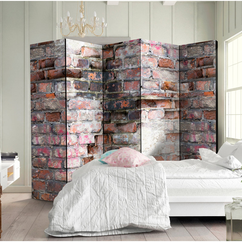 Jemnice Solid Wood Folding Room Divider, 5