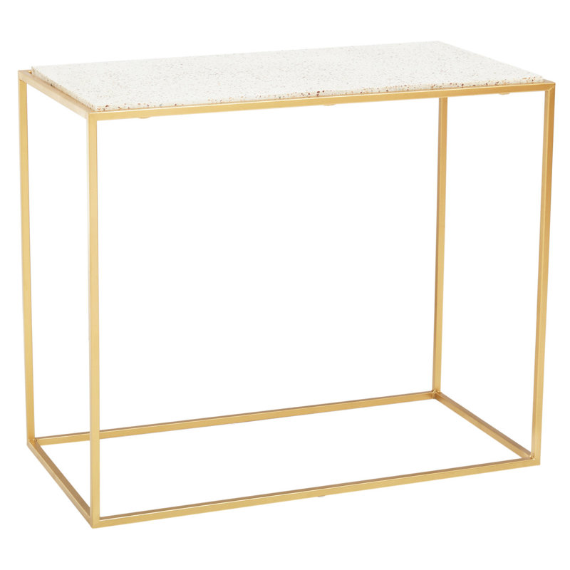 Aanik 90cm Stone Top Console Table