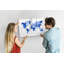 Magnetic Memo Board Whiteboard - 90 x 60 cm - With Marker and Magnets - Cosmos world map