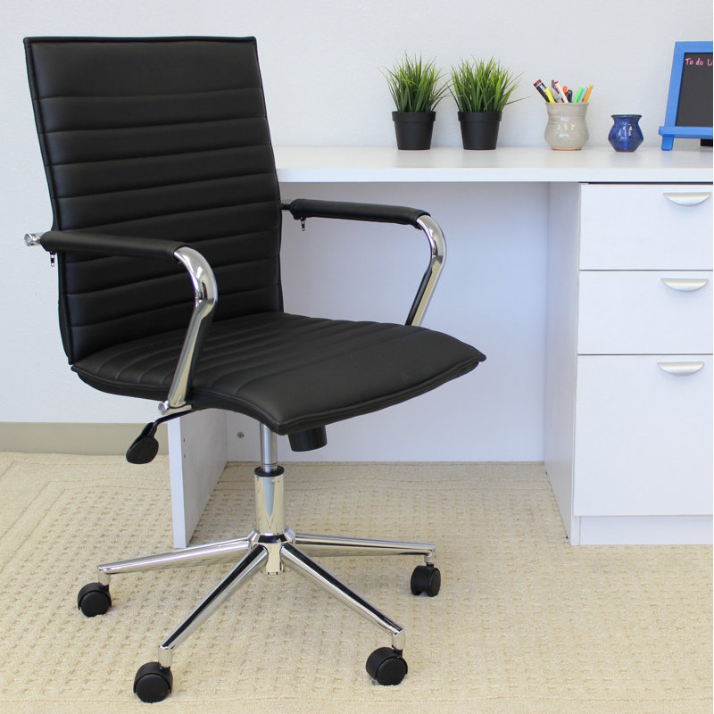 Vinyl Task Chair, Black