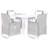  Garden Dining Set Black, Cream White