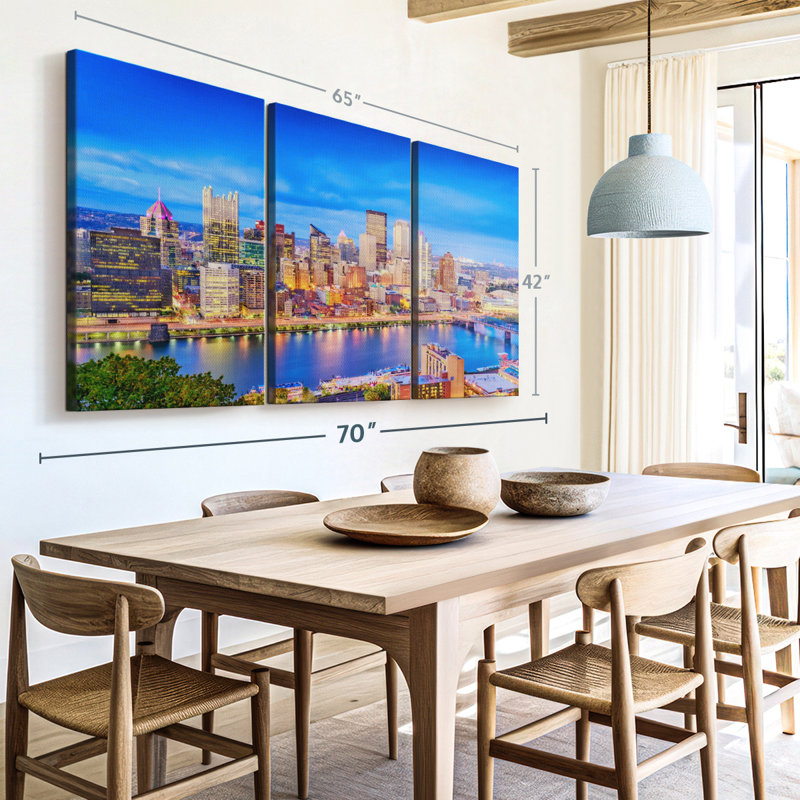 «Pittsburgh Blue Hour» sur, H 42 po x l 65 po