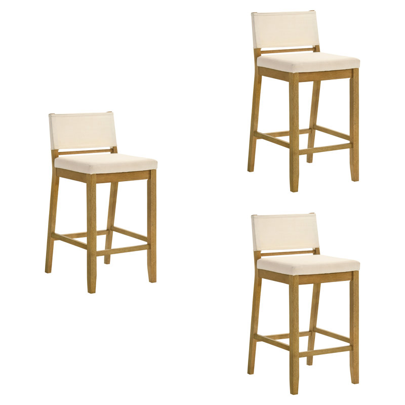Ensemble de 3 tabourets de bar Yaneli, 3, Éclat ambré, Tabouret de bar (siège d'une hauteur de 29 po)