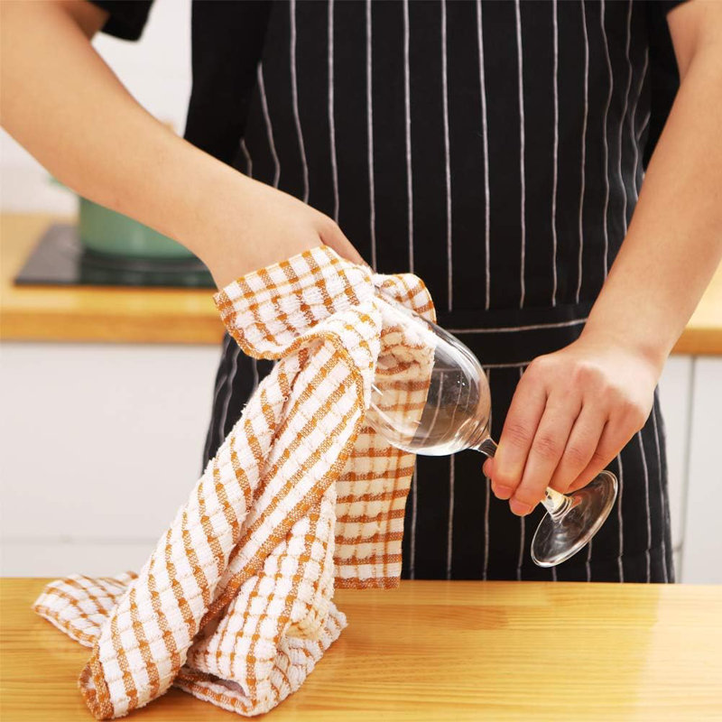 Kitchen Dish Towels, Bulk Cotton Kitchen Towels, 6 Pack Dish Cloths For Dish Rags For Drying Dishes Clothes And Dish Towels